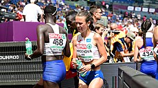 Tereza Hrochová po dokon�ení p�lmaratonu na ME.