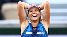 Varvara Graovová se raduje z postupu do osmifinále Roland Garros.