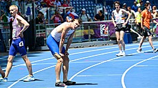 Jakub Dudycha �eká na výsledek rozb�hu na mistrovství Evropy v �ím�.