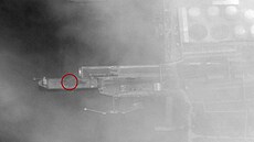 Následky ukrajinského útoku na trajekt v Ker�i na Krymu (1. �ervna 2024)