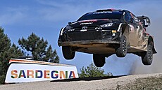 Sébastien Ogier ve 2. etap� Italské rallye.