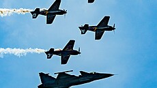 tyi letadla Flying Bulls Aerobatic Team zahajovala spolu s gripenem...