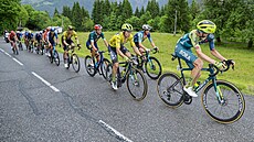 Primo� Rogli� ve �luté dresu b�hem sedmé etapy na Critérium du Dauphiné