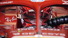 Charles Leclerc z Ferrari b�hem tréninku v Kanad�