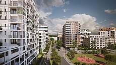 Vizualizace projektu Nový Rohan, který spolenost J&T Real Estate zane na...