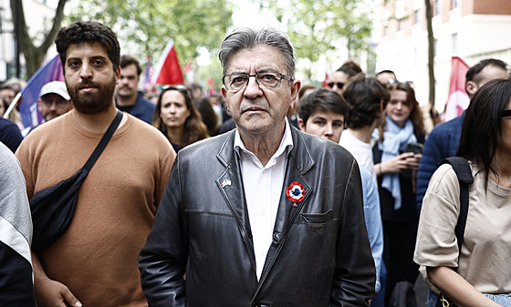 Jean-Luc Mélenchon na propalestinské demonstraci v Paíi (8. ervna 2024)