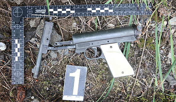 Mu na enu míil vzduchovou pistolí znaky Record.