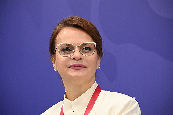 Píbuzná ruského diktátora Vladimira Putina Anna Civiljovová (7. ervna 2024)