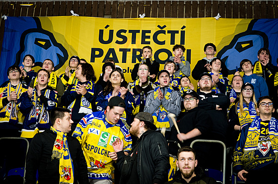 Ústí nad Labem, 07. 02. 2024. Hokejová 2. liga Slovan Ústí - Piráti Chomutov....