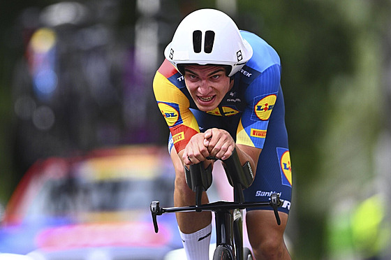 Mathias Vacek v úvodní etap Kolem Belgie