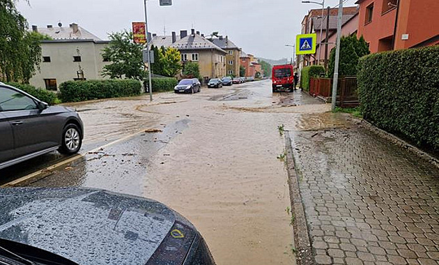 Valaské Klobouky zasáhla blesková povode. Podruhé za sebou. (10. ervna 2024)