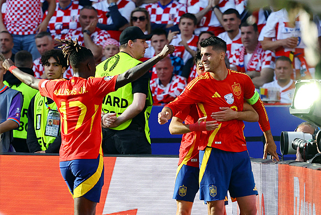 Španělsko - Chorvatsko 3:0, góly během osmnácti minut, Yamal překonal rekord