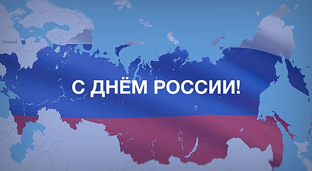 Medveděv zveřejnil video ke Dni Ruska. Ukrajinu obarvil do ruské trikolóry