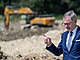 Premiér Petr Fiala pi prohlídce stavby dálnice D35 Vysoké Mýto - Dbánov.