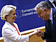 Sedmadvacet lídr Evropské unie se v pondlí veer selo v Bruselu, aby...