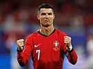 Cristiano Ronaldo slaví vítzný portugalský gól proti esku.