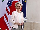 Ursula von der Leyenová pi zahájení summitu G7 (13. ervna 2024)