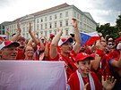 etí fanouci pochodují na stadion v Lipska ped zápasem s Portugalskem.