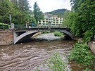 Karlv most pes eku Tepl v karlovarsk Slovensk ulici (22.kvtna 2024)