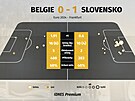 Statistiky utkání Belgie - Slovensko