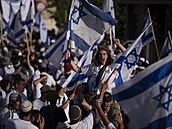 Pochod izraelských extremist bhem oslav Dne Jeruzaléma v Jeruzalém (5....