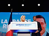 Pedsedkyn francouzské strany Národní sdruení (RN) Marine Le Penová s...