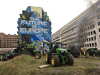 Protesty zemdlc v Bruselu. Jedním z témat byl i kritizovaný Green Deal (26....