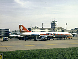 Sud Aviation SE-210 Caravelle III, mezinárodní leti�t� v Curychu (leti�t� le�í...