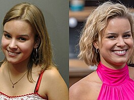 Patricie Sola�íková v seriálu Ulice. Snímek vlevo je z roku 2005, ten vpravo z...