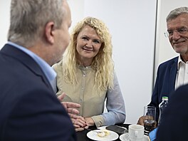 Jana Nagyová ve volebním tábu hnutí ANO (10. ervna 2024)