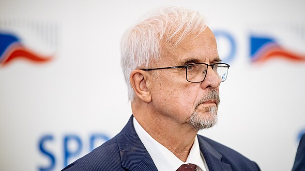Ivan David (SPD) na tiskov konferenci strany k vsledkm voleb do Evropskho parlamentu. (10. ervna 2024)