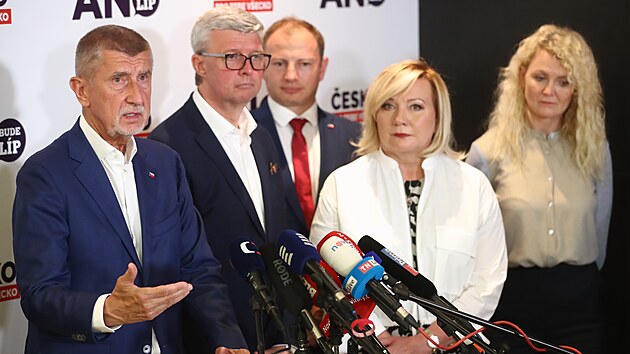 Andrej Babiš (ANO) na tiskové konferenci strany k výsledkům voleb do Evropského parlamentu. (10. června 2024)