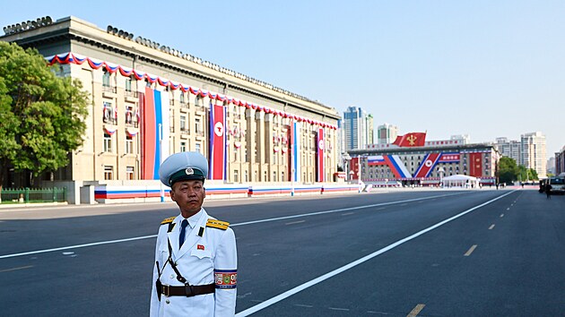 Do severokorejskho Pchjongjangu pilet na nvtvu rusk prezident Vladimir Putin. (18. ervna 2024)