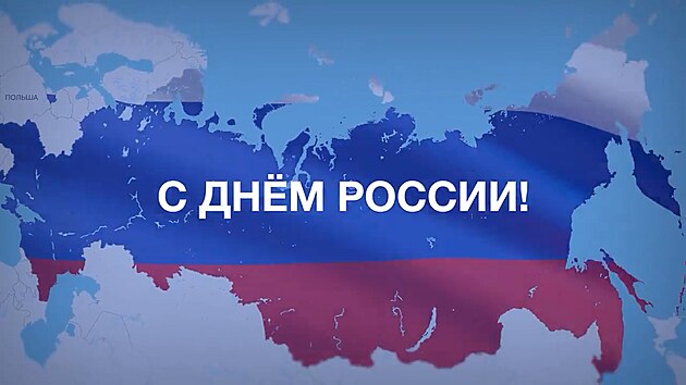 Medvedv zveejnil video ke Dni Ruska. Ukrajinu obarvil do rusk trikolry