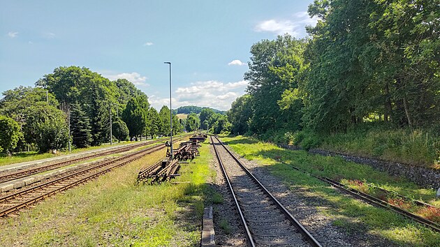 Sou�asn� podoba koleji�t� stanice �esk� Kamenice