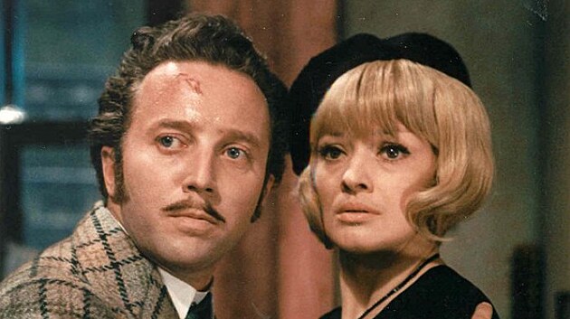 Stanislav Fi�er a Jana Brejchov� ve filmu Smrt �ern�ho kr�le (1971)