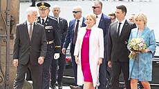 Prezident Petr Pavel s manželkou přivítali Zuzanu Čaputovou na dvoudenní...