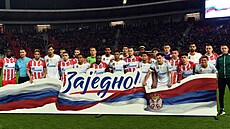 Fotbalisté srbské Crvene zvezdy pi pátelském utkání s ruským Zenitem...