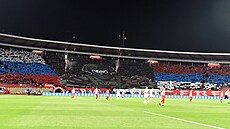 Fanouci Crvene zvezdy pi pátelském utkání s ruským Zenitem Petrohrad.