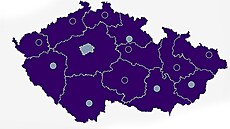 Praha, Brno, Zlín, �eské Bud�jovice, Plze� a Hradec Králové. To jsou krajská...