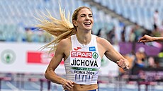 Nikoleta Jíchová v cíli semifinálového b�hu ví, �e práv� p�edvedla skv�lý výkon.