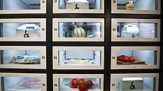 Automat na potraviny pedstavený na veletrhu technologických startup a inovací...