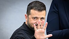 Ukrajinský prezident Volodymyr Zelenskyj v nmeckém parlamentu (11. ervna 2024)