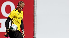 �eský fotbalový branká� Luká� Horní�ek na tréninku portugalské Bragy.