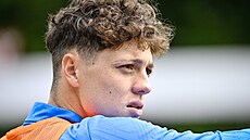 Ladislav Krej�í b�hem tréninku fotbalové reprezentace v n�meckém Norderstedtu.