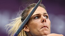 Nikola Ogrodníková hází v o�t�pa�ské kvalifikaci.