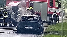 Ohoelý automobil bývalé místostarostky Tábora Michaely Petrové