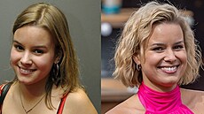 Patricie Sola�íková v seriálu Ulice. Snímek vlevo je z roku 2005, ten vpravo z...