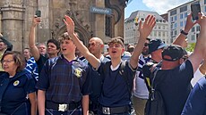 Nmecká msta se plní fanouky, zaíná UEFA EURO 2024 (14. ervna 2024)