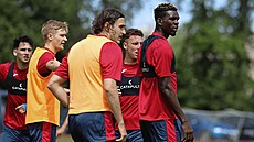 Fotbalisté Pardubic pi tréninku na novou sezonu
